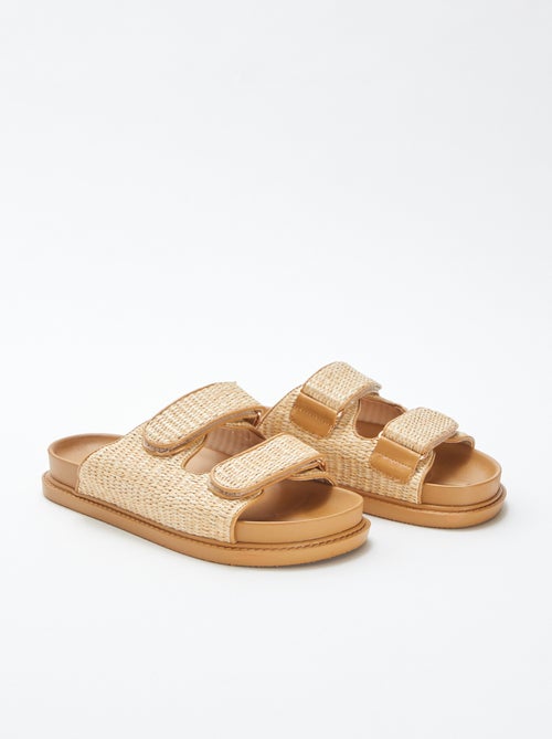 Slippers met twee gevlochten bandjes - Kiabi