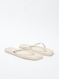 Slippers met vierkante neus en glanzende details BIEGE - Kiabi