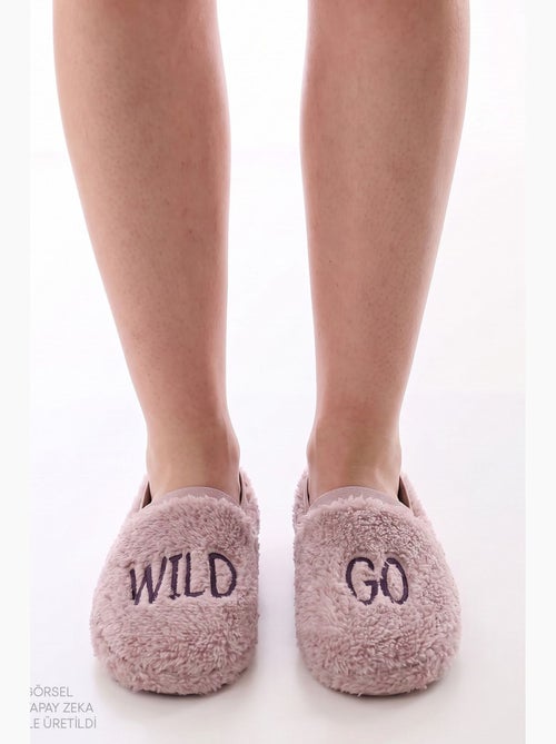 Slippers met wild slogan-print penti - Kiabi Slippers met wild slogan-print penti - Kiabi