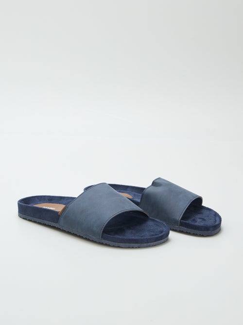 Slippers van twee materialen - Kiabi