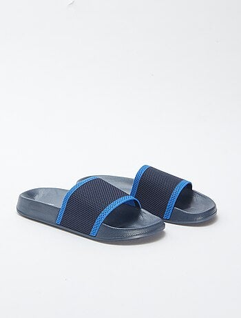 Slippers van twee materialen