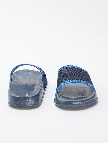 Slippers van twee materialen
