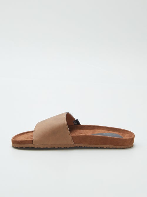 Slippers van twee materialen - Kiabi