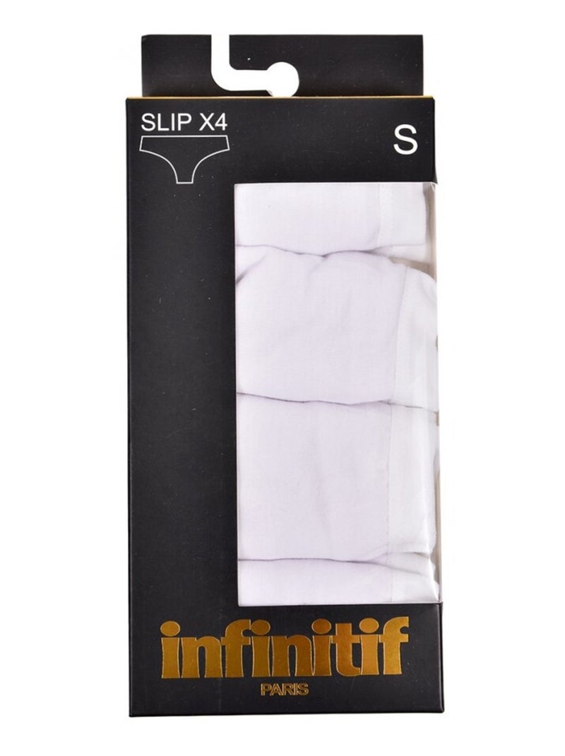 Slips Dames INFINITIF - Set van 4 Wit - Kiabi