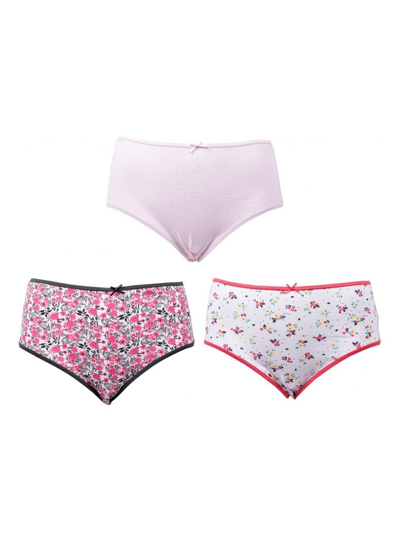 Slips Dames INFINITIF MAXI in Katoen - Set van 6 Multicolor - Kiabi