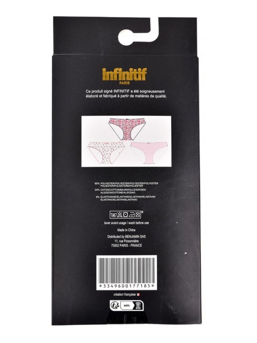 Slips Dames INFINITIF MAXI in Katoen - Set van 6 - Kiabi Slips Dames INFINITIF MAXI in Katoen - Set van 6 - Kiabi