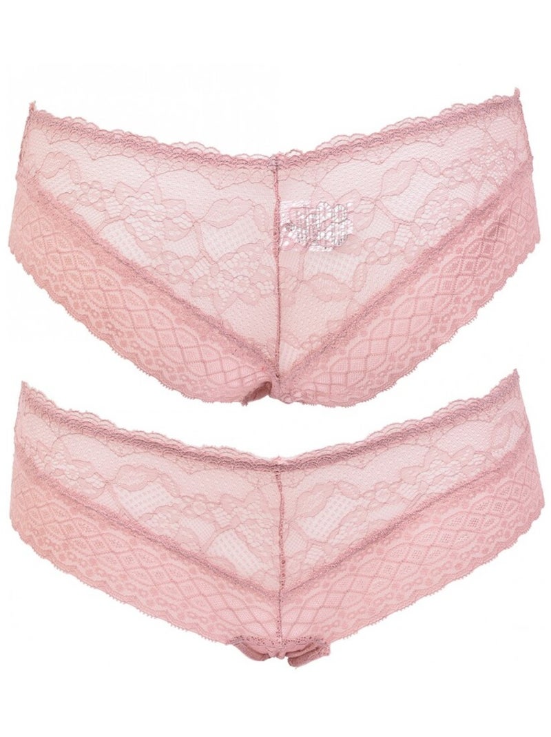 Slips dames INFINITIF met kant - Set van 6 Wit Multikleur Zwart - Kiabi