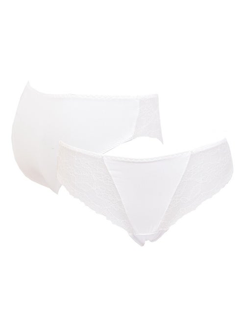 Slips dames INFINITIF met kant - Set van 6 - Kiabi Slips dames INFINITIF met kant - Set van 6 - Kiabi