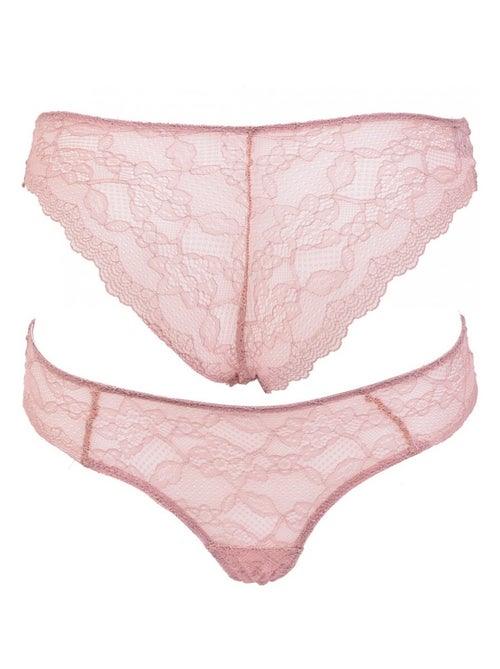 Slips dames INFINITIF met kant - Set van 6 - Kiabi Slips dames INFINITIF met kant - Set van 6 - Kiabi