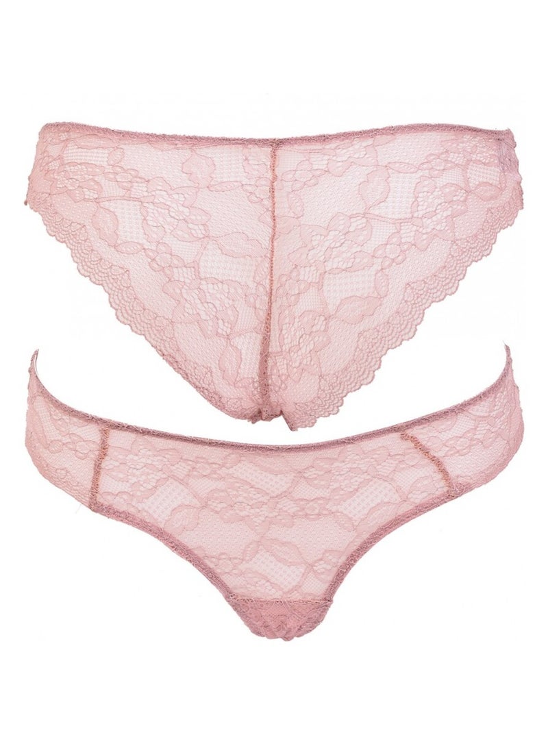 Slips dames INFINITIF met kant - Set van 6 Zwart Multicolor Wit - Kiabi