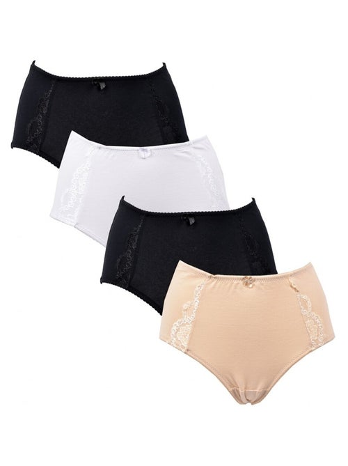 Slips Dames KINDY - Set van 4 - Kiabi Slips Dames KINDY - Set van 4 - Kiabi