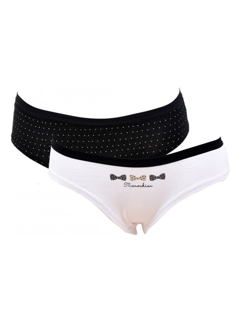 Slips Dames MANOUKIAN Underwear - Set van 2 - Kiabi Slips Dames MANOUKIAN Underwear - Set van 2 - Kiabi