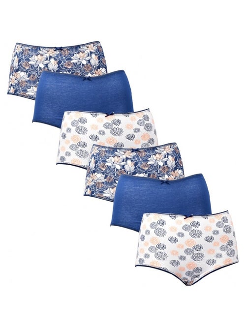 Slips dames MAXI TWINDAY fantasy - Set van 6 - Kiabi Slips dames MAXI TWINDAY fantasy - Set van 6 - Kiabi
