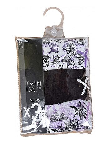Slips dames TWINDAY - Set van 3