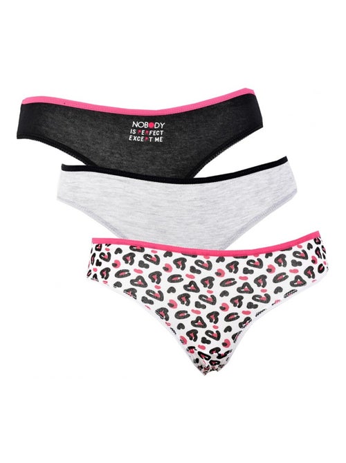Slips dames TWINDAY - Set van 3 - Kiabi Slips dames TWINDAY - Set van 3 - Kiabi