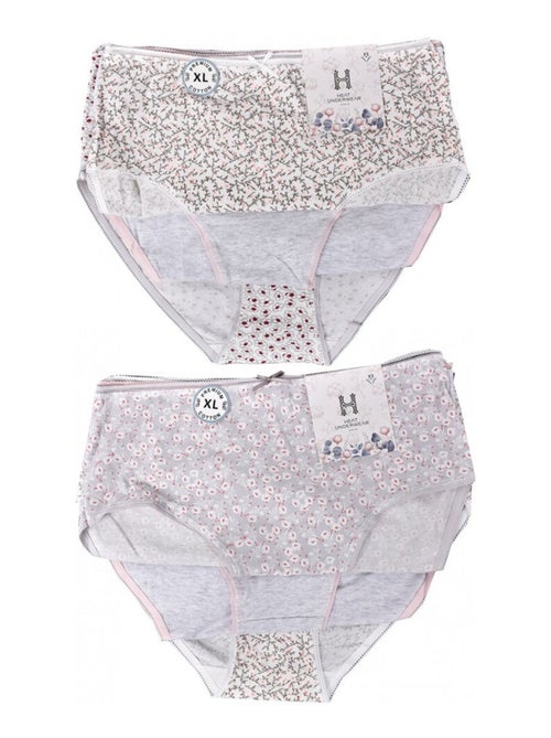 Slips Dames Ultra comfort Kantkant - Set van 6 - Kiabi Slips Dames Ultra comfort Kantkant - Set van 6 - Kiabi
