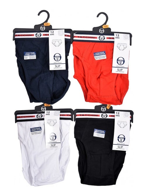 Slips kinderen SERGIO TACCHINI Set van 4 - Kiabi Slips kinderen SERGIO TACCHINI Set van 4 - Kiabi
