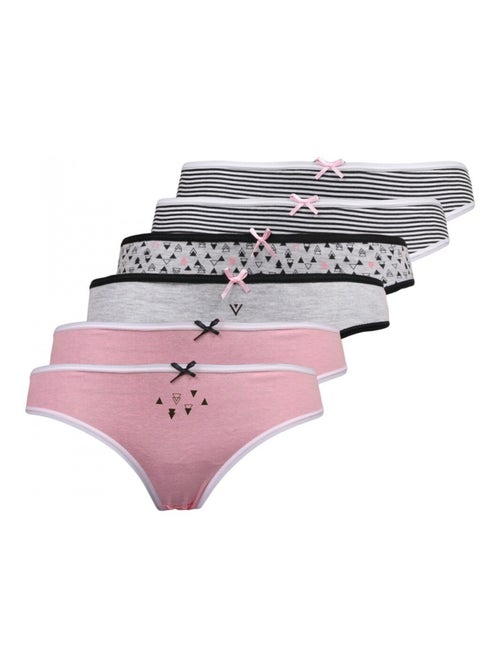 Slips meisje set van 6 - Kiabi