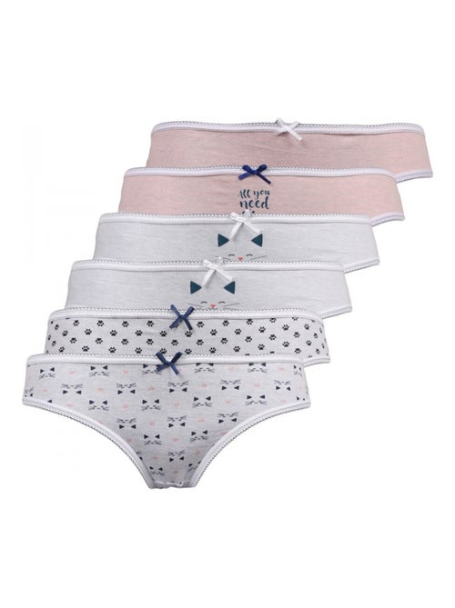 Slips meisje set van 6 - Kiabi