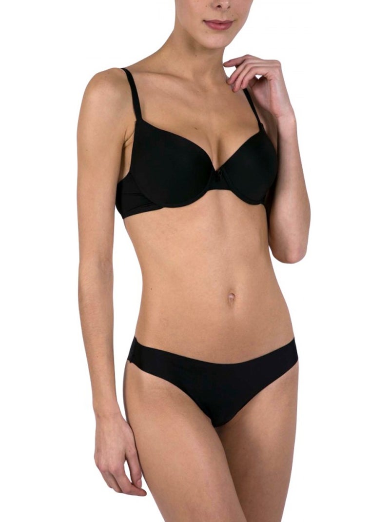 Slips microvezel set van 3 Zwart - Kiabi