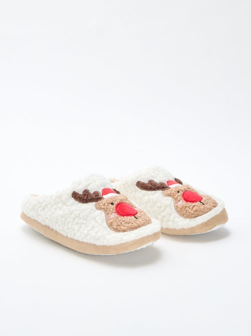 Sloffen van imitatieschapenvacht - instappermodel - Kiabi