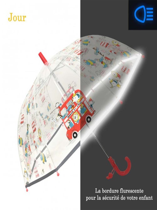 Smati | parapluie enfant transparent animaux - Kiabi