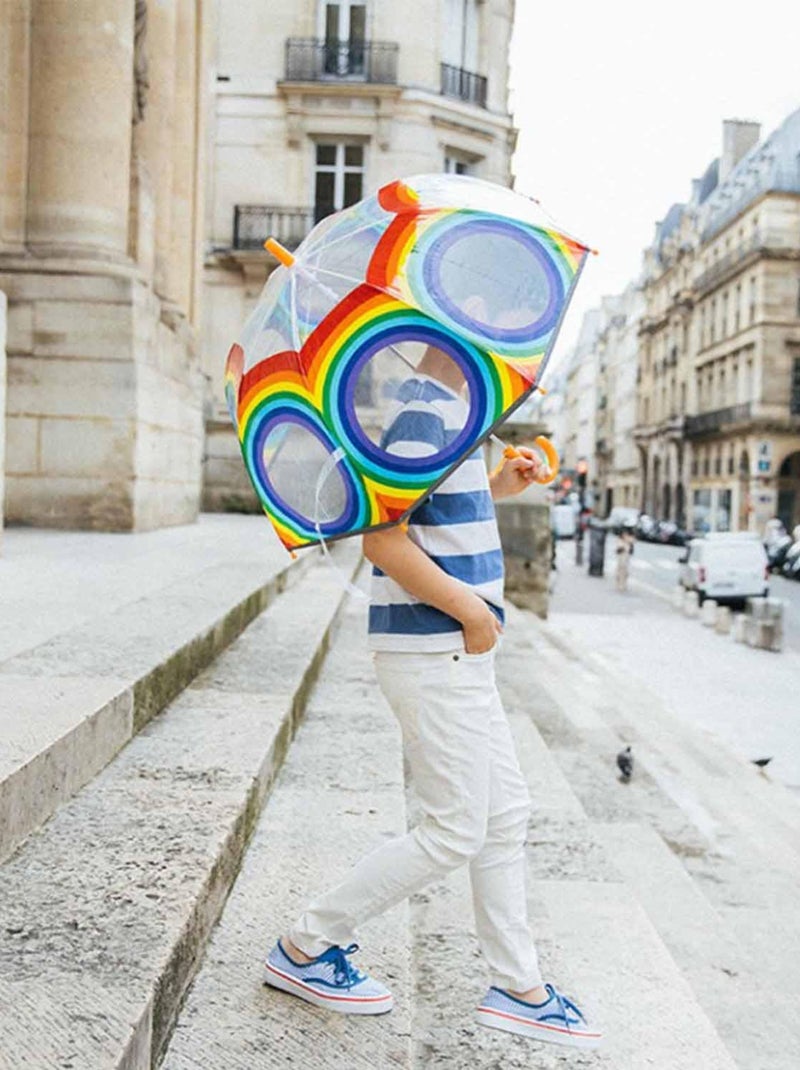 Smati | parapluie enfant transparent arc en ciel Multicolore - Kiabi