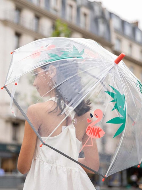 Smati | parapluie enfant transparent flamant rose - Kiabi