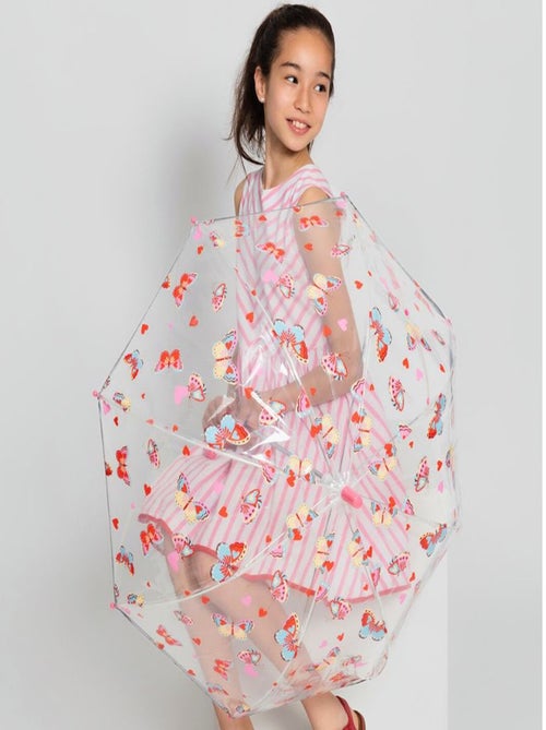 Smati | parapluie enfant transparent papillon - Kiabi