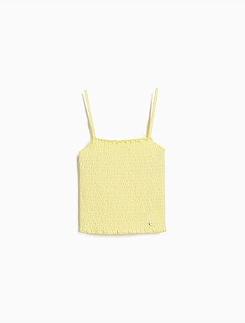 Smock gerimpelde top, mo fashion