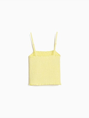 Smock gerimpelde top, mo fashion