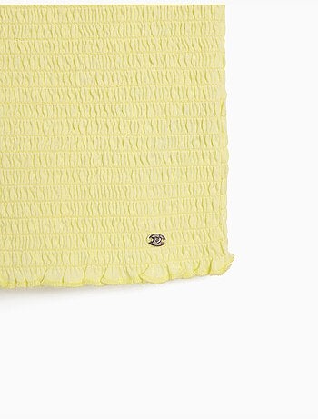 Smock gerimpelde top, mo fashion