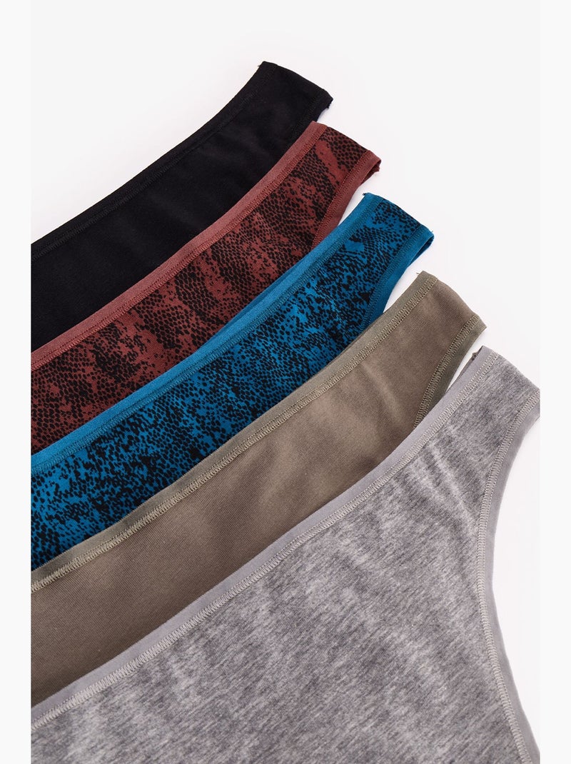Snake tanga met slangenprint penti Bruin - Kiabi