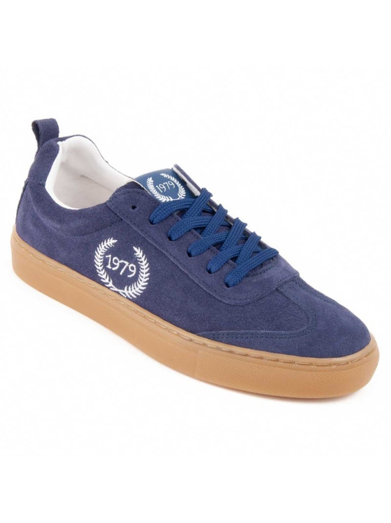 Sneaker Natuurlijk Leer Montevita Blauw - Kiabi