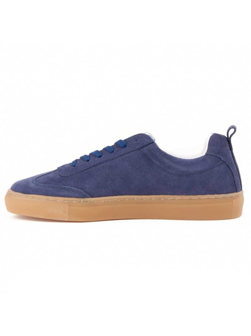 Sneaker Natuurlijk Leer Montevita Blauw - Kiabi