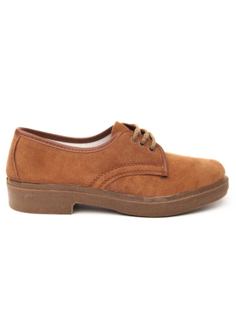 Sneaker Natuurlijk Leer Northome Bruin - Kiabi