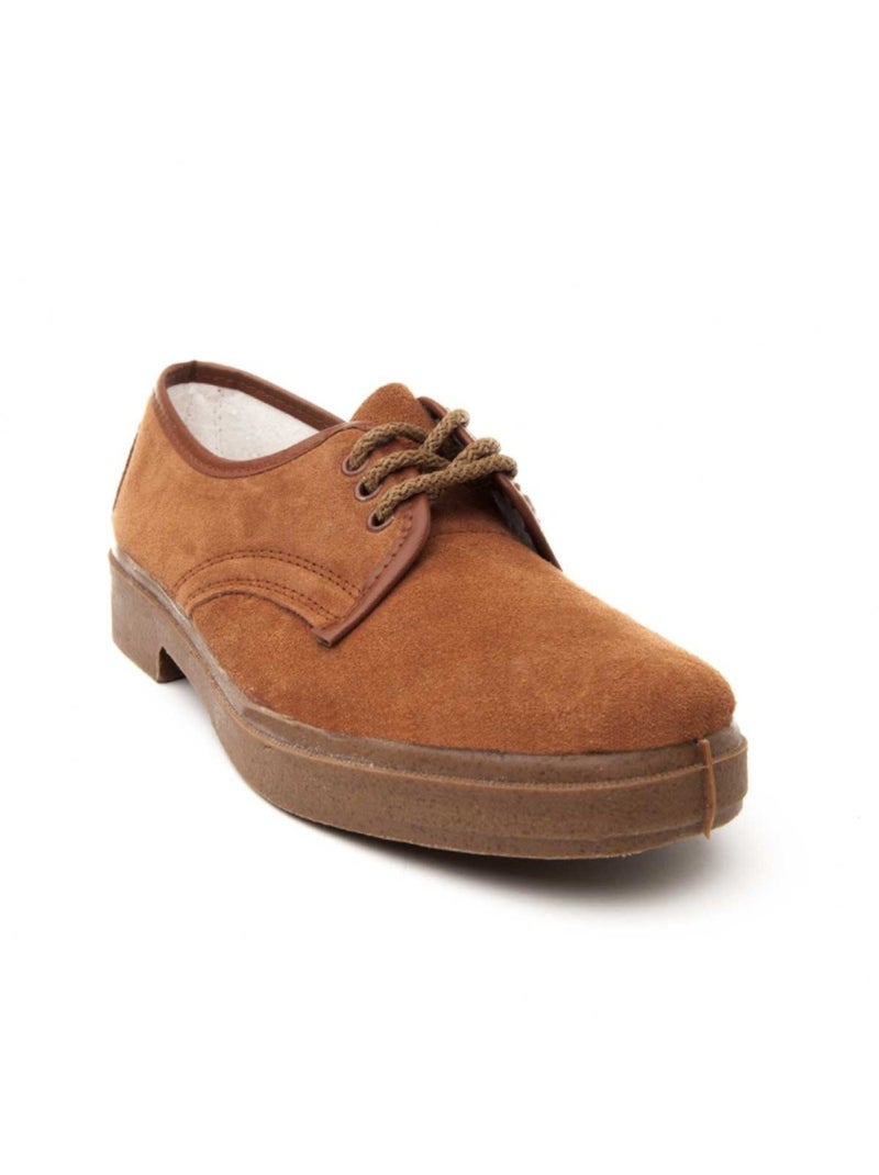 Sneaker Natuurlijk Leer Northome Bruin - Kiabi