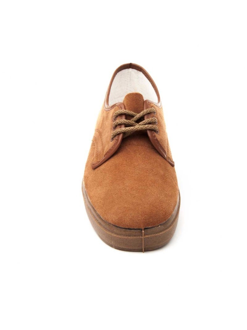 Sneaker Natuurlijk Leer Northome Bruin - Kiabi