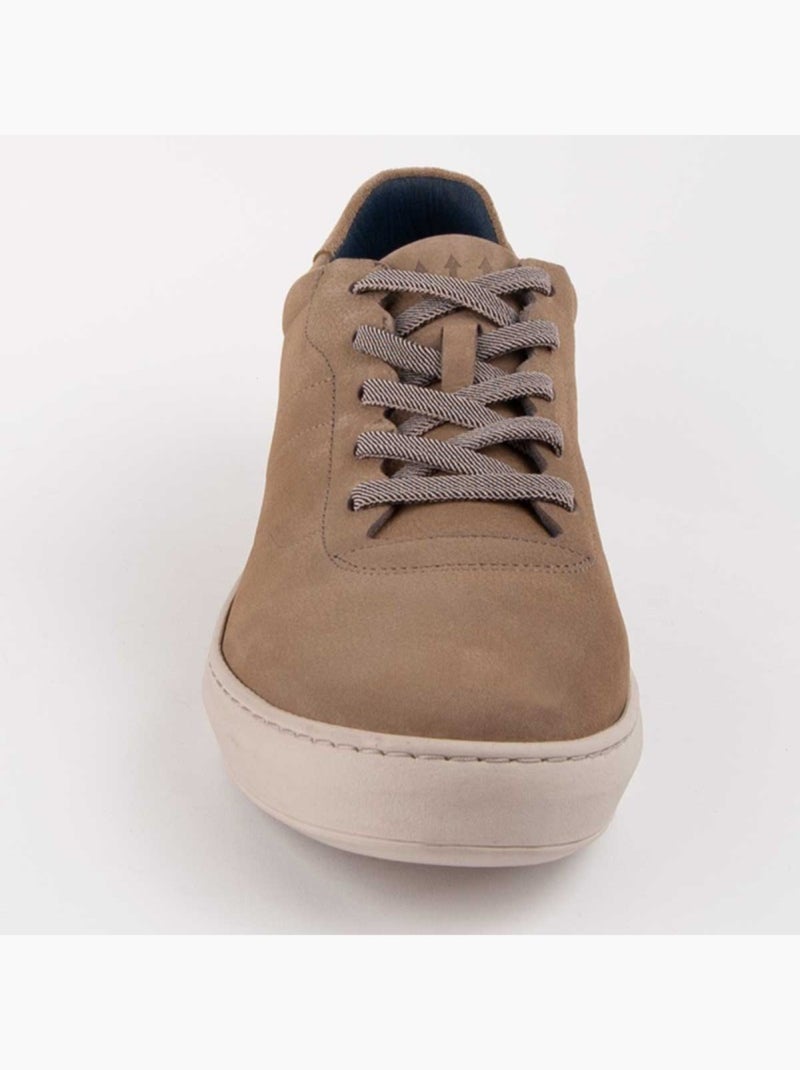 Sneaker Natuurlijk Leer Purapiel Beige - Kiabi