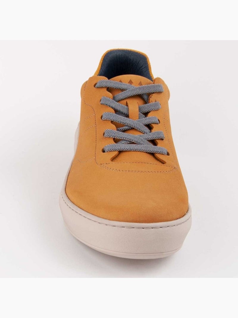 Sneaker Natuurlijk Leer Purapiel Geel - Kiabi