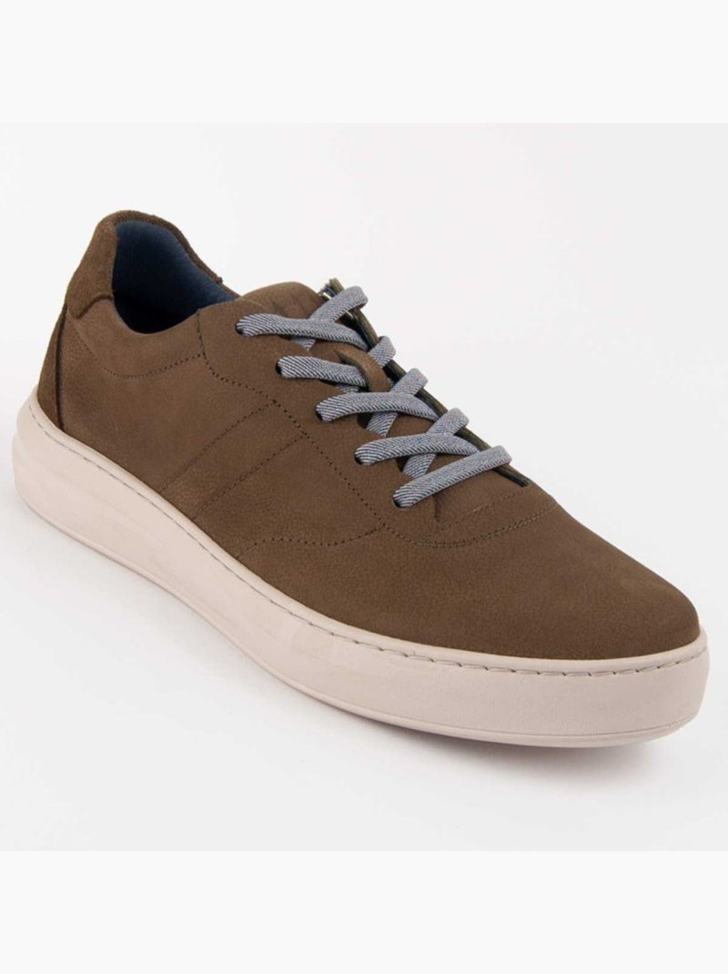 Sneaker Natuurlijk Leer Purapiel Groen - Kiabi