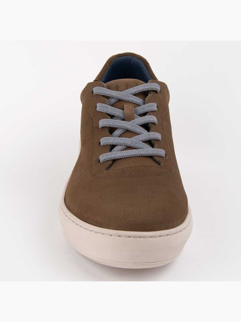 Sneaker Natuurlijk Leer Purapiel Groen - Kiabi