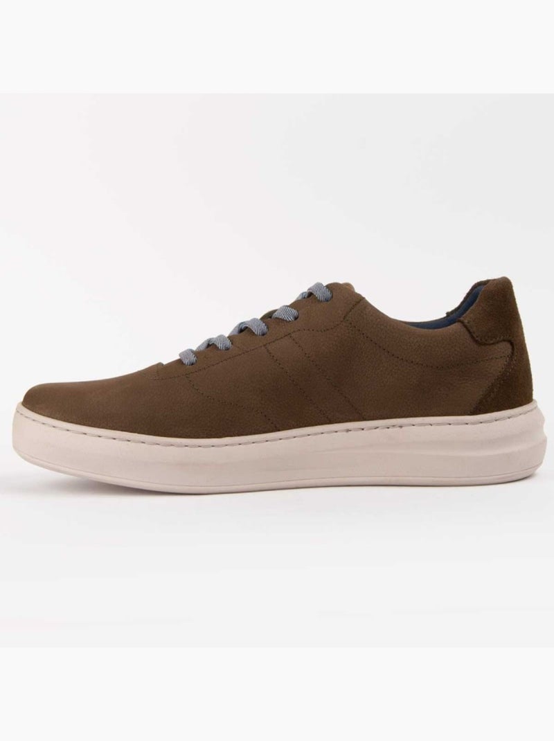 Sneaker Natuurlijk Leer Purapiel Groen - Kiabi