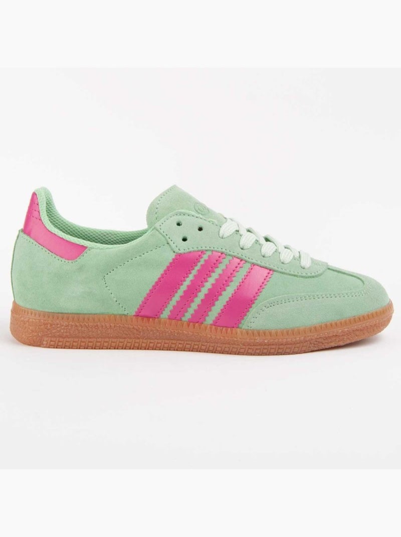 Sneaker Natuurlijk Leer Purapiel Groen - Kiabi