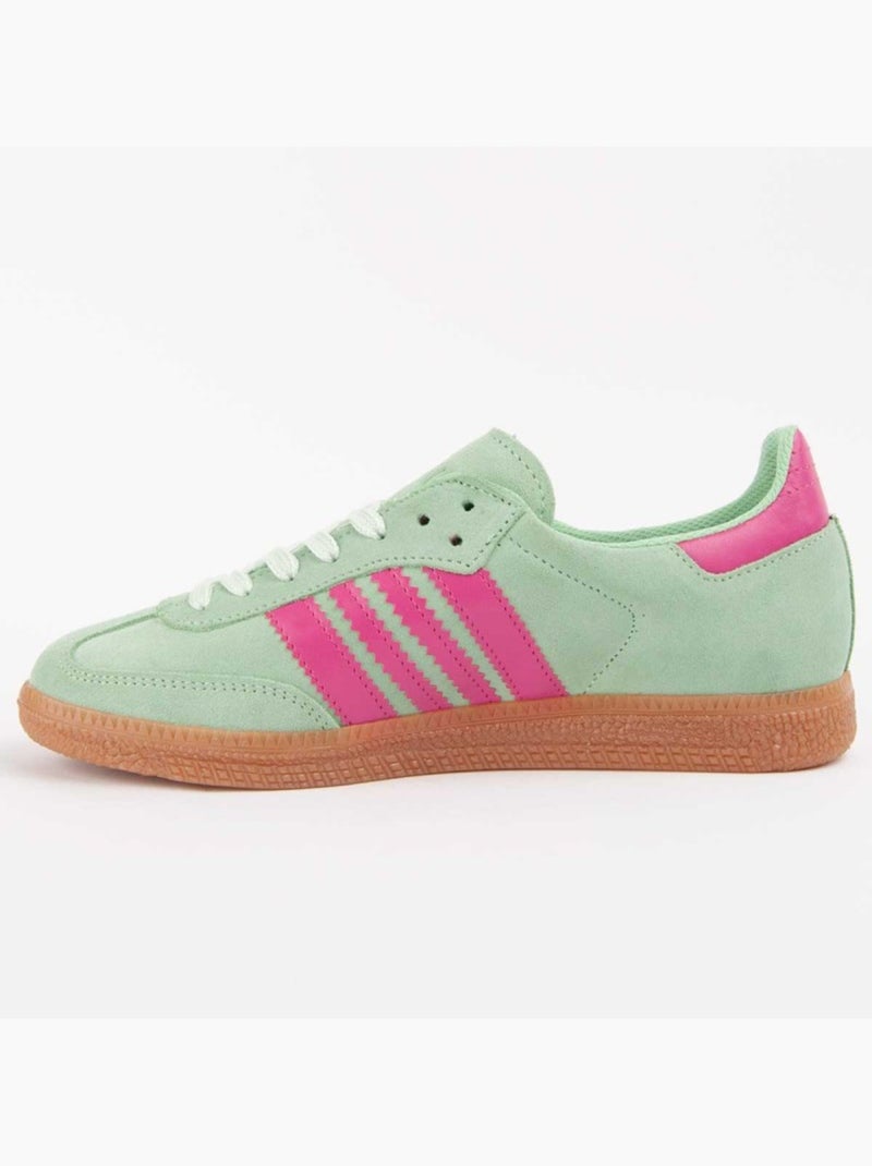 Sneaker Natuurlijk Leer Purapiel Groen - Kiabi