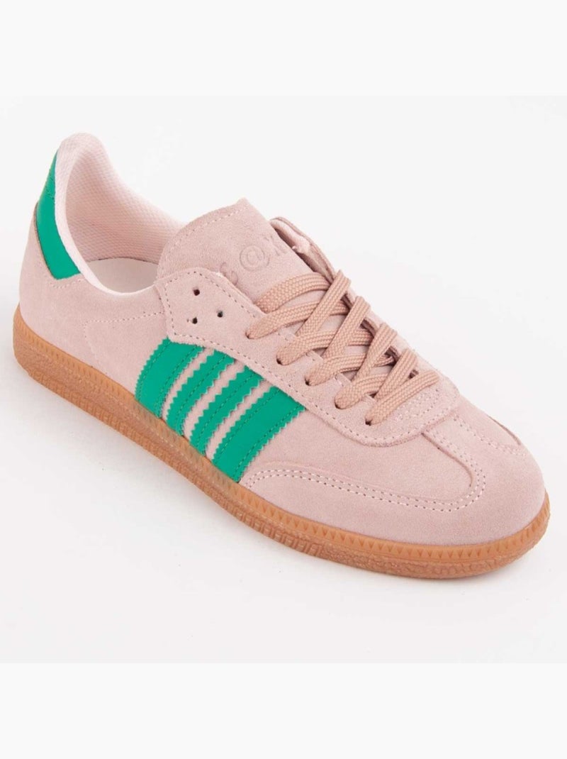 Sneaker Natuurlijk Leer Purapiel Roze - Kiabi