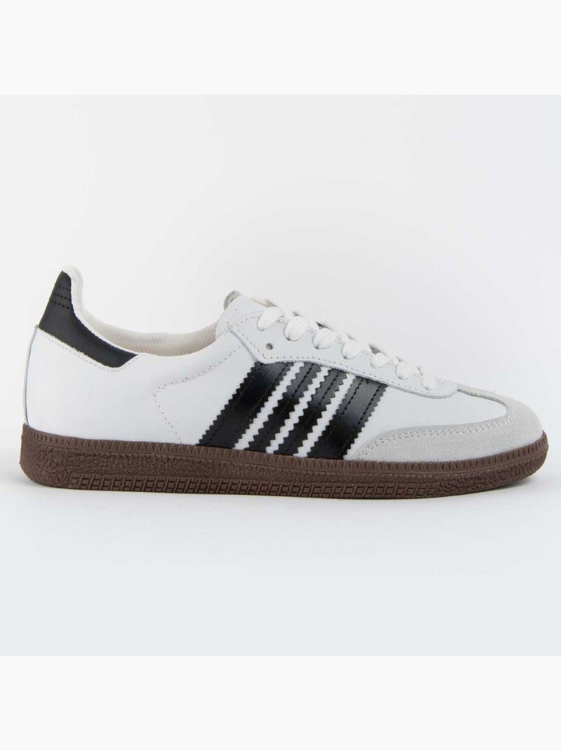 Sneaker Natuurlijk Leer Purapiel Wit - Kiabi