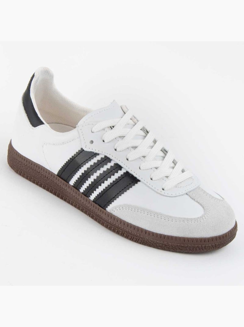 Sneaker Natuurlijk Leer Purapiel Wit - Kiabi