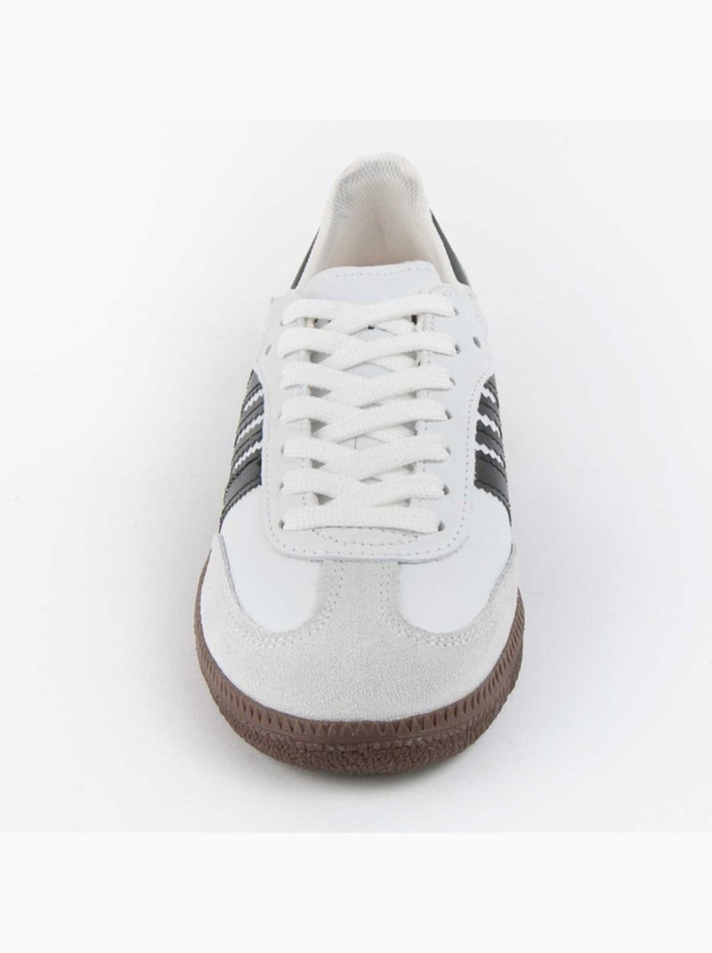 Sneaker Natuurlijk Leer Purapiel Wit - Kiabi