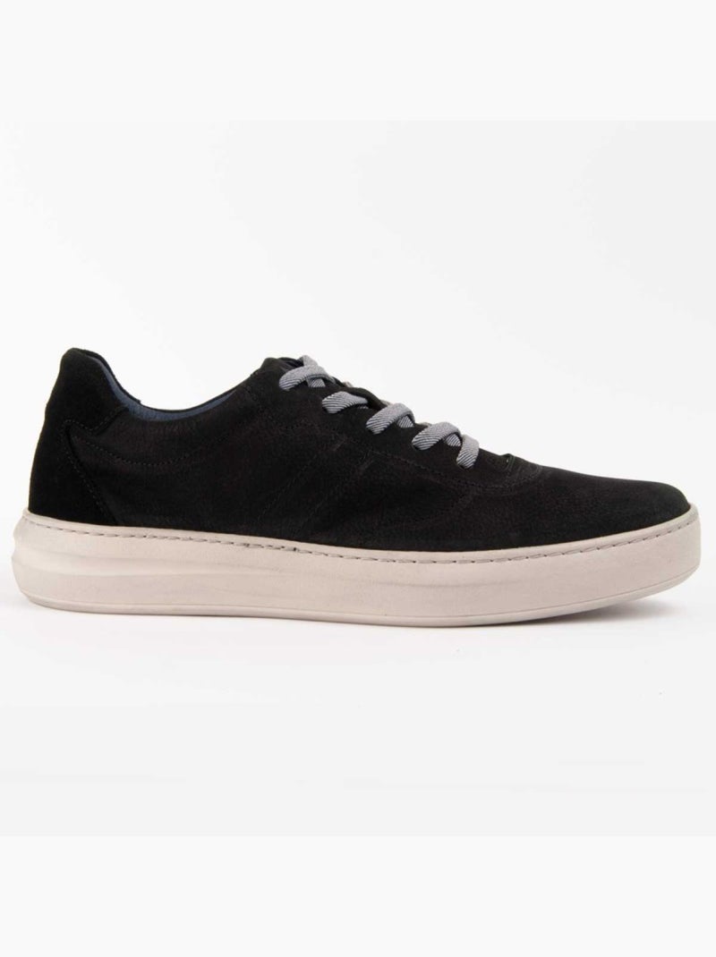 Sneaker Natuurlijk Leer Purapiel Zwart - Kiabi